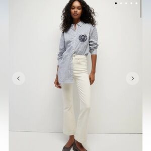 Veronica Beard Carson high rise ankle flare jeans